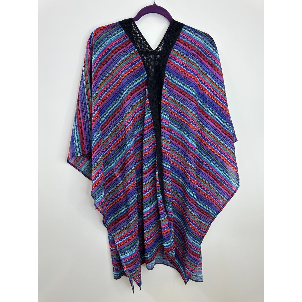 NWT Miraclesuit Carnivale Caftan Swimsuit Cover-Up Multi Color Striped Small - Picture 11 of 14